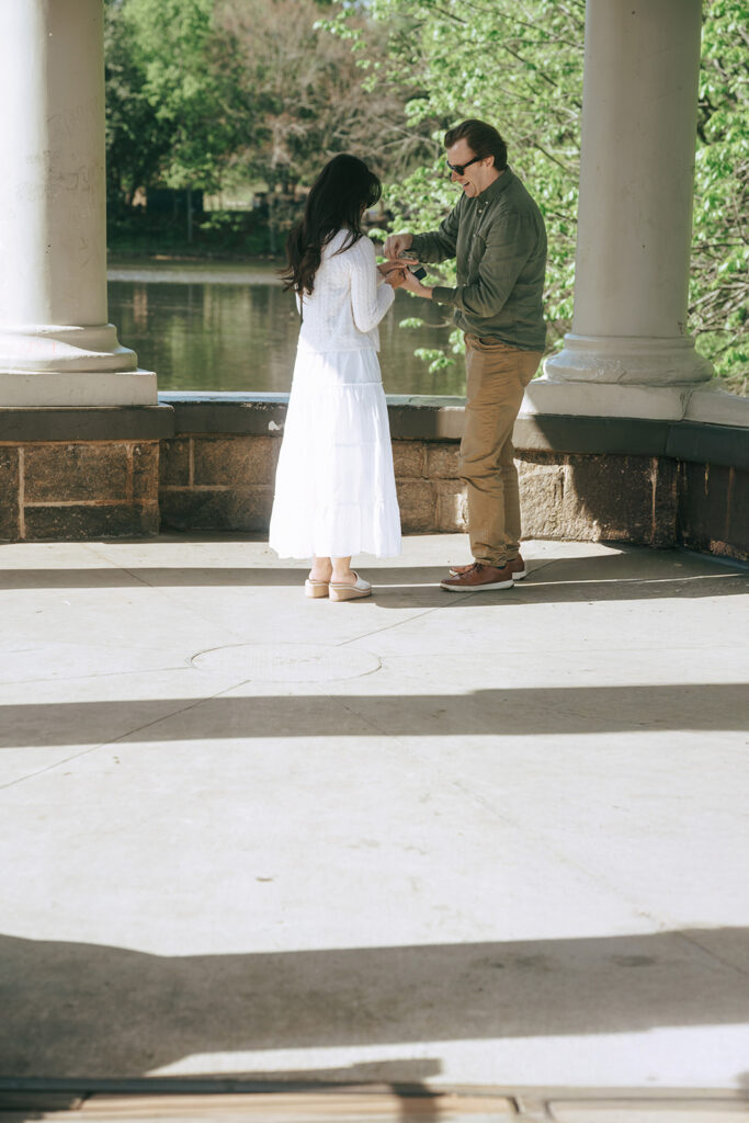 cute couple at their dream engagement session