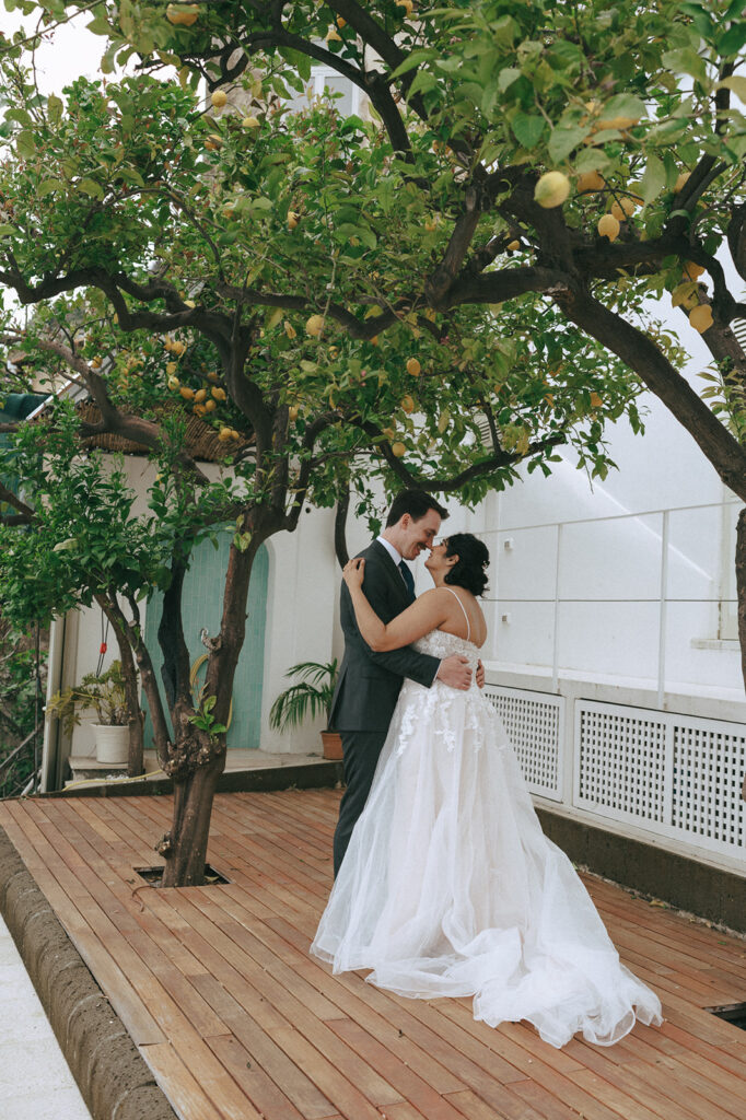 cute couple dancing during their bridal session