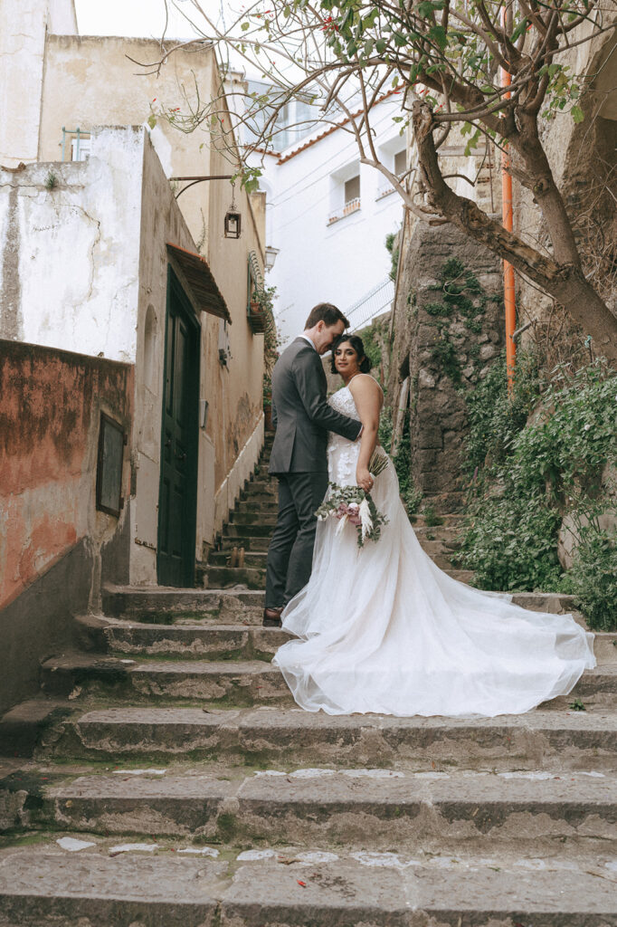 bride and groom at their dream destination wedding