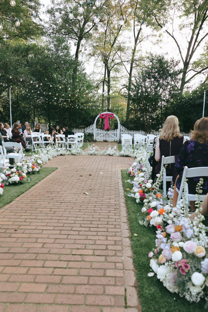 stunning colorful ceremony decor