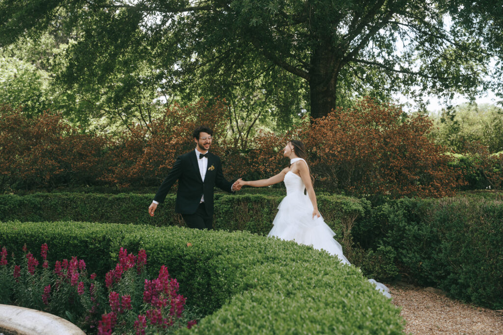 cute couple at their dream bridal portraits in georgia