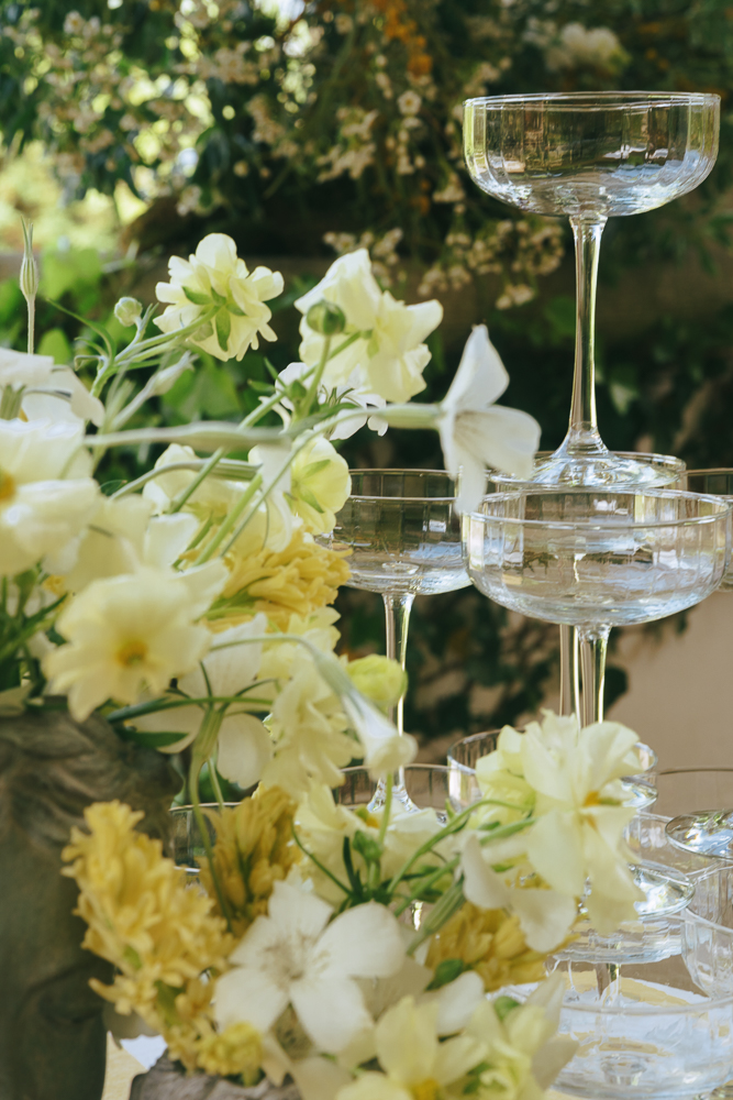 cute champagne tower