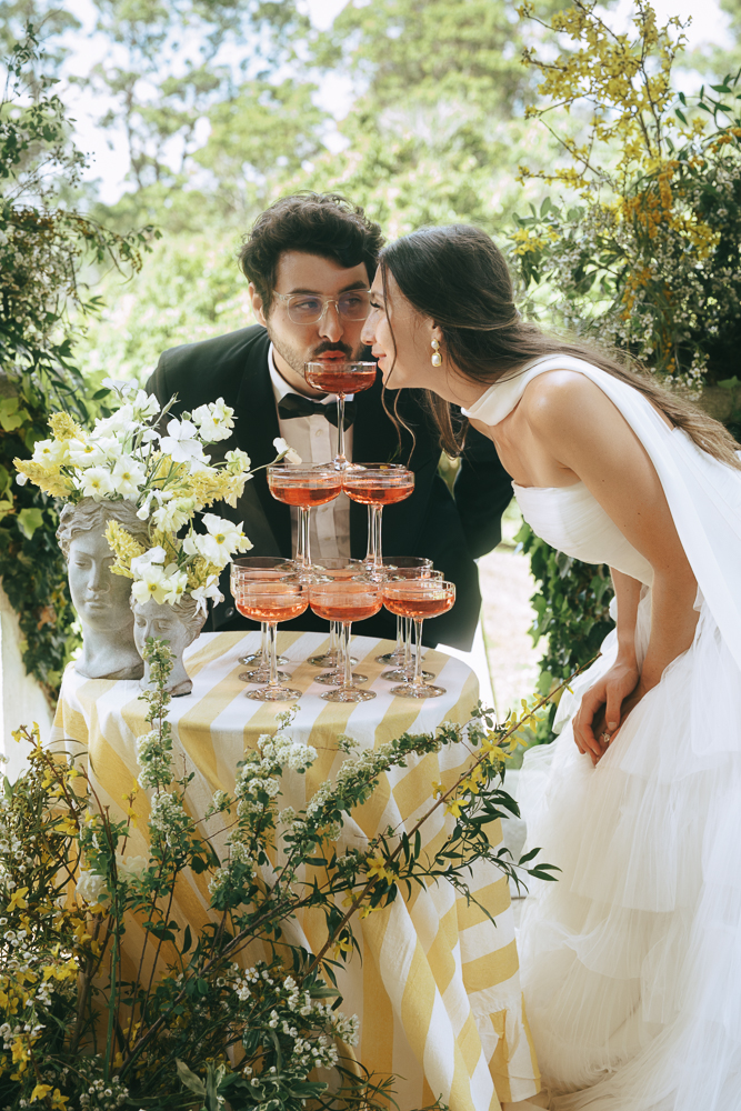 cute couple at their dream reception