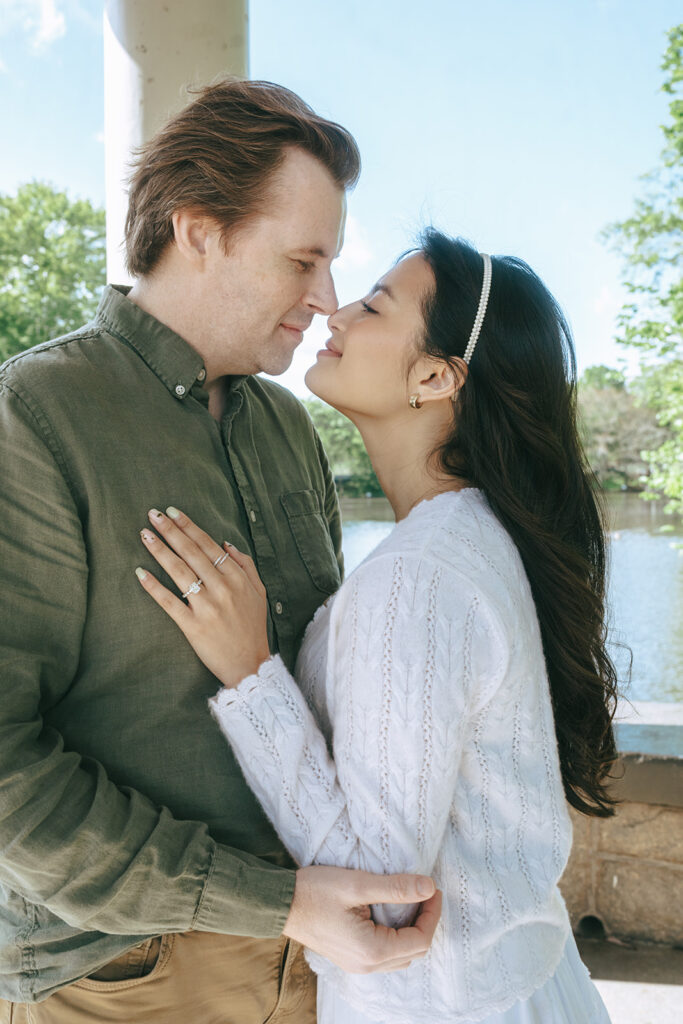 couple looking and smiling to each other