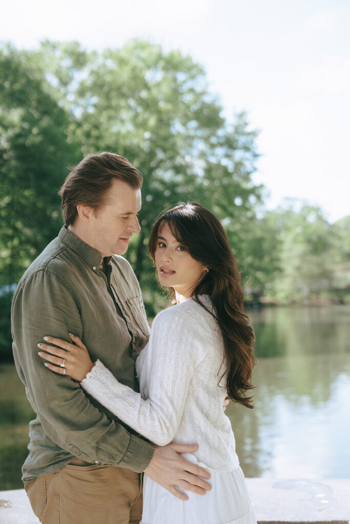 cute couple at their dream photoshoot after their proposal