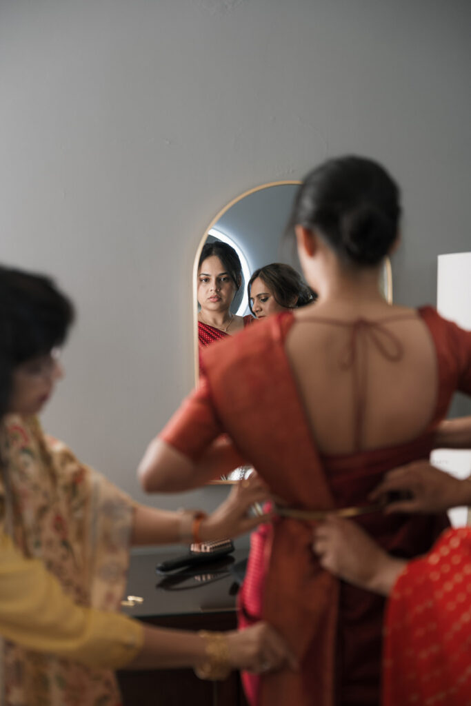 cute bride before heading to her ceremony