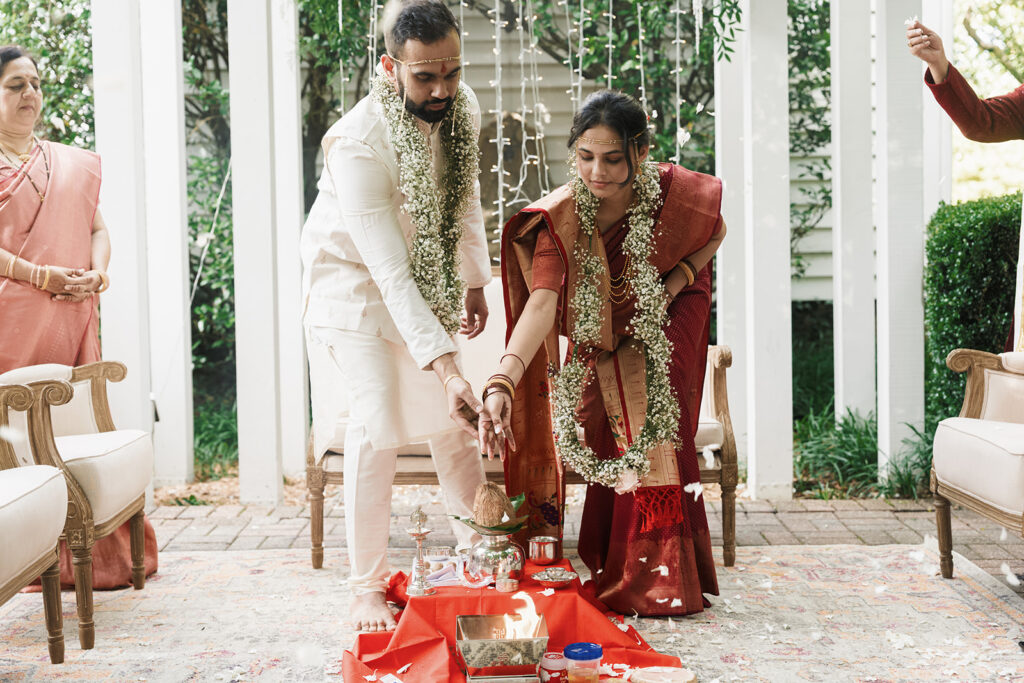 Pinak & Prajakta’s Intimate Primrose Cottage Summer Wedding in Roswell, GA