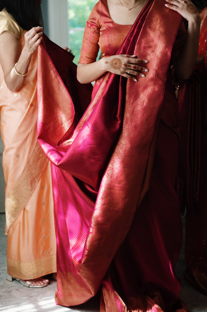 picture of the bride getting ready for her wedding ceremony