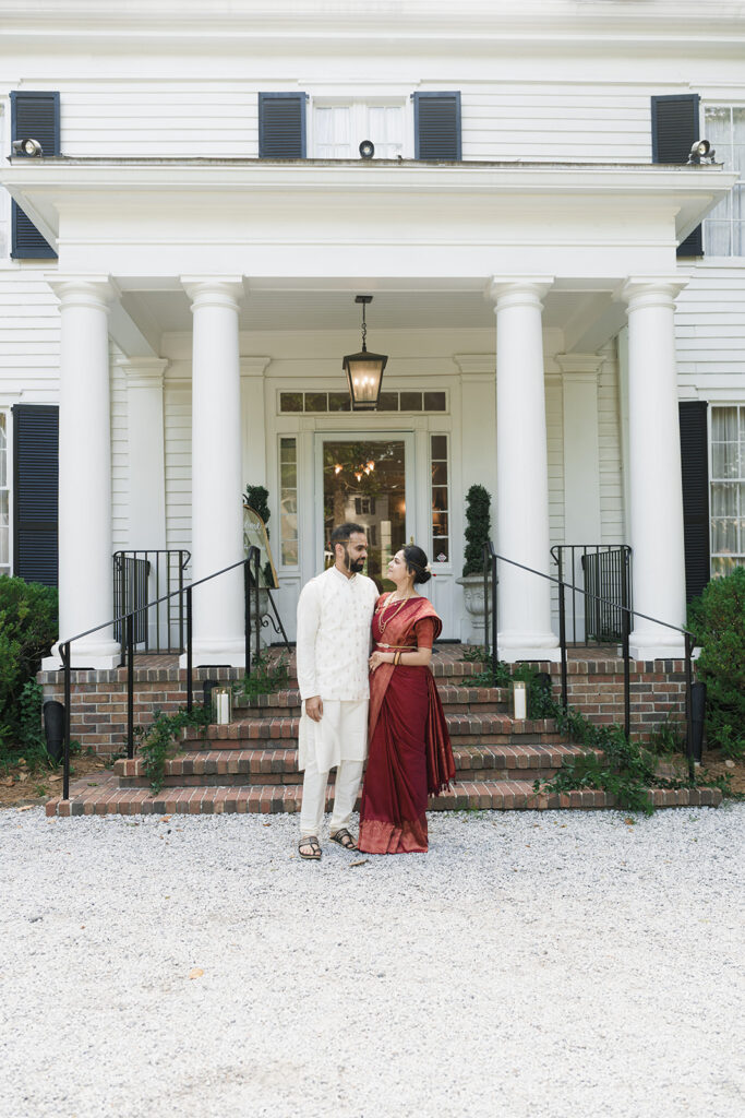 cute couple at their bridal session after their ceremony