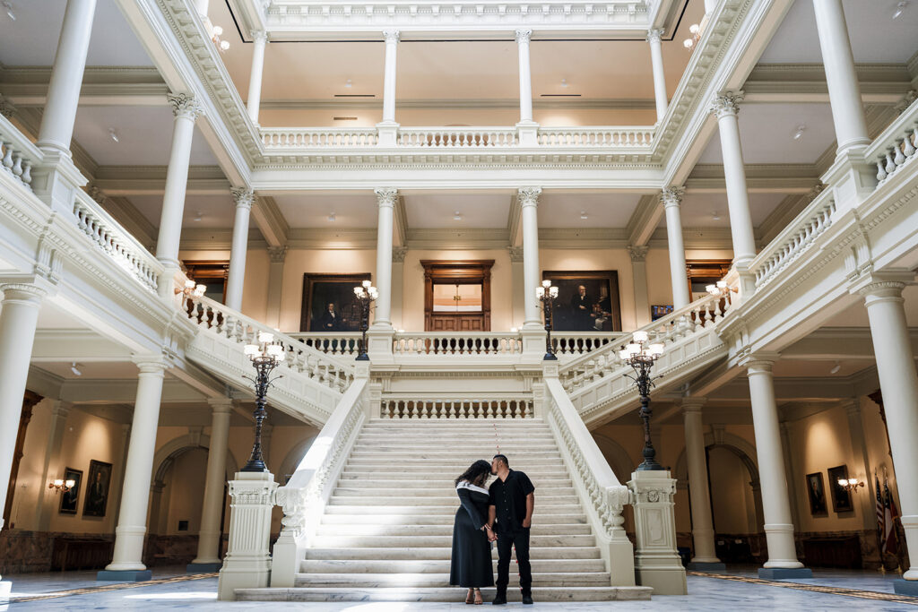 Georgia State Capitol Engagement Session Inspo for Stylish, Timeless Couples