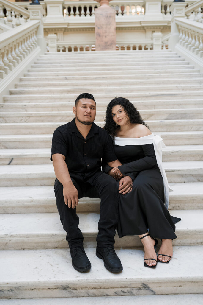 Georgia State Capitol Engagement Session Inspo for Stylish, Timeless Couples