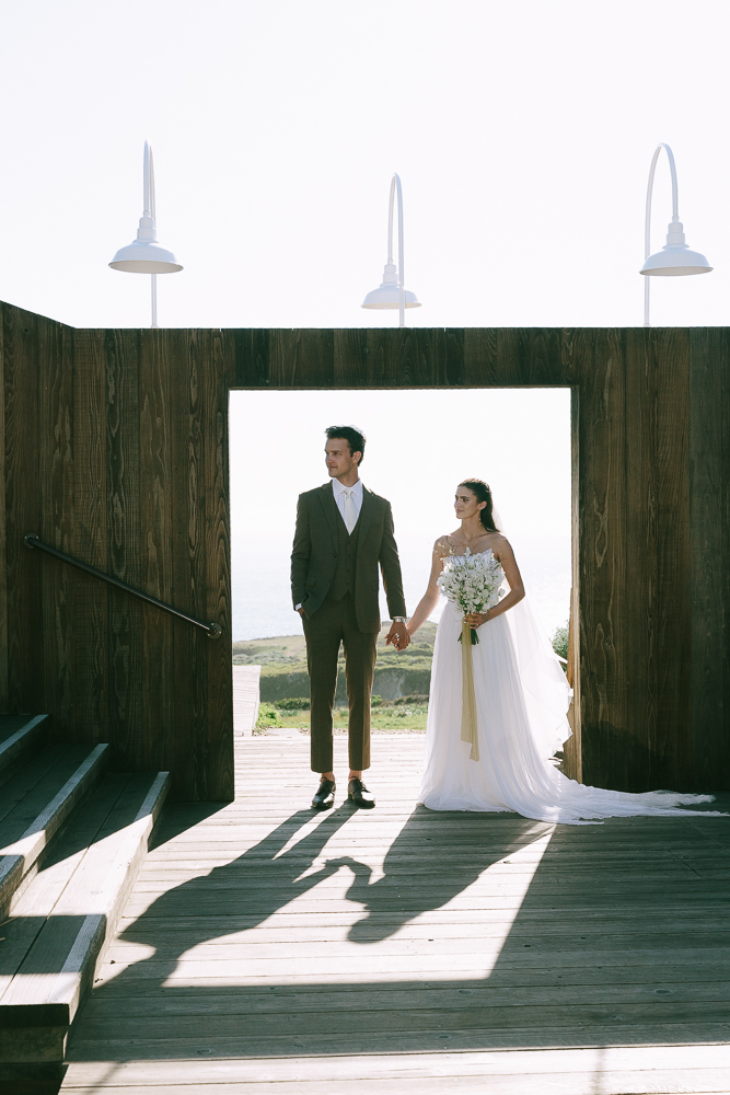 bride and groom at their dream california wedding