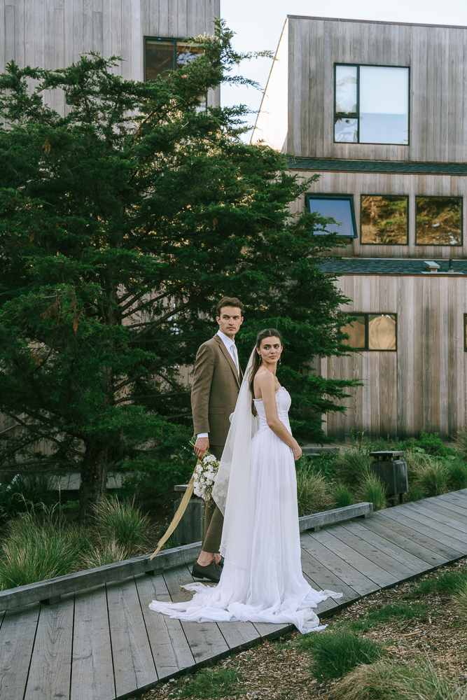 couple heading to their reception after the ceremony