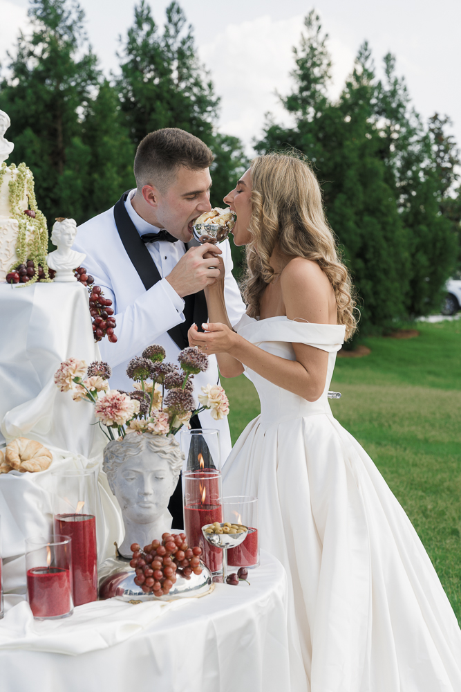 cute picture of the bride and groom at their dream wedding