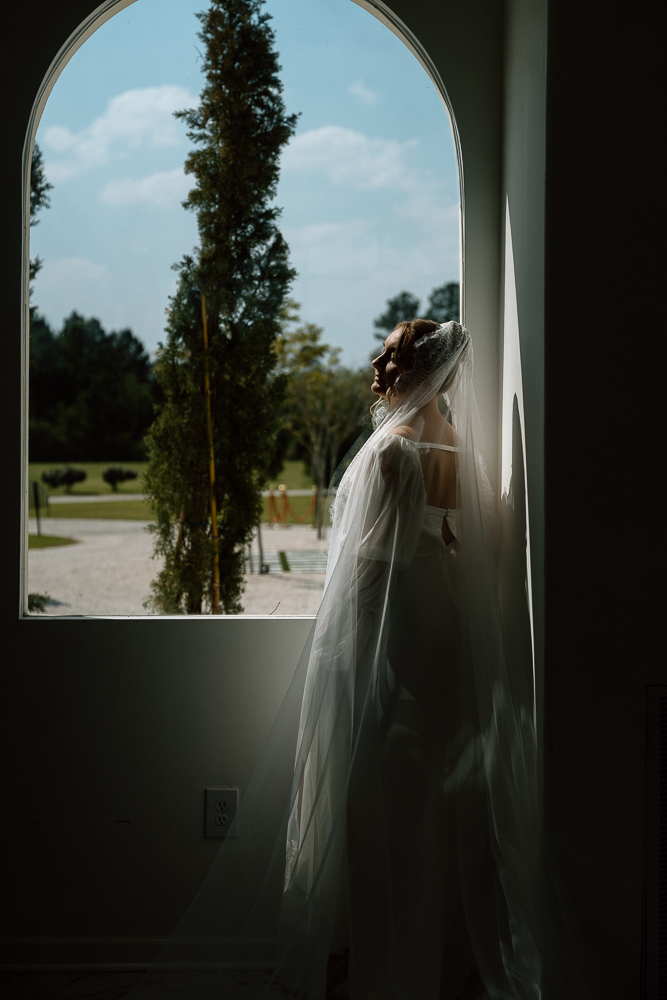 stunning picture of the bride at her dream wedding