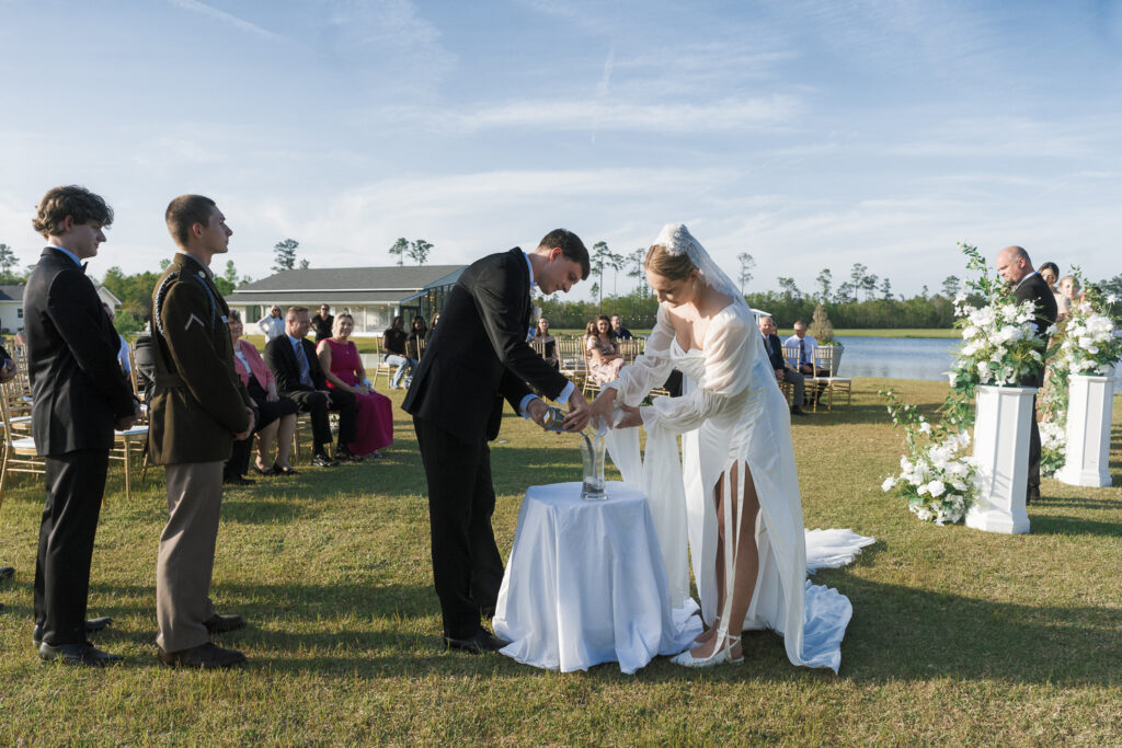 Happy couple at their dream ceremony