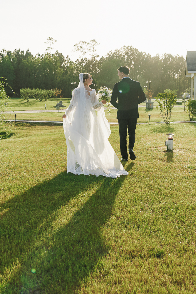 Golden hour bridal portraits