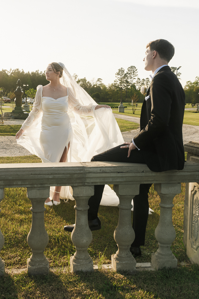 picture of the groom admiring the bride