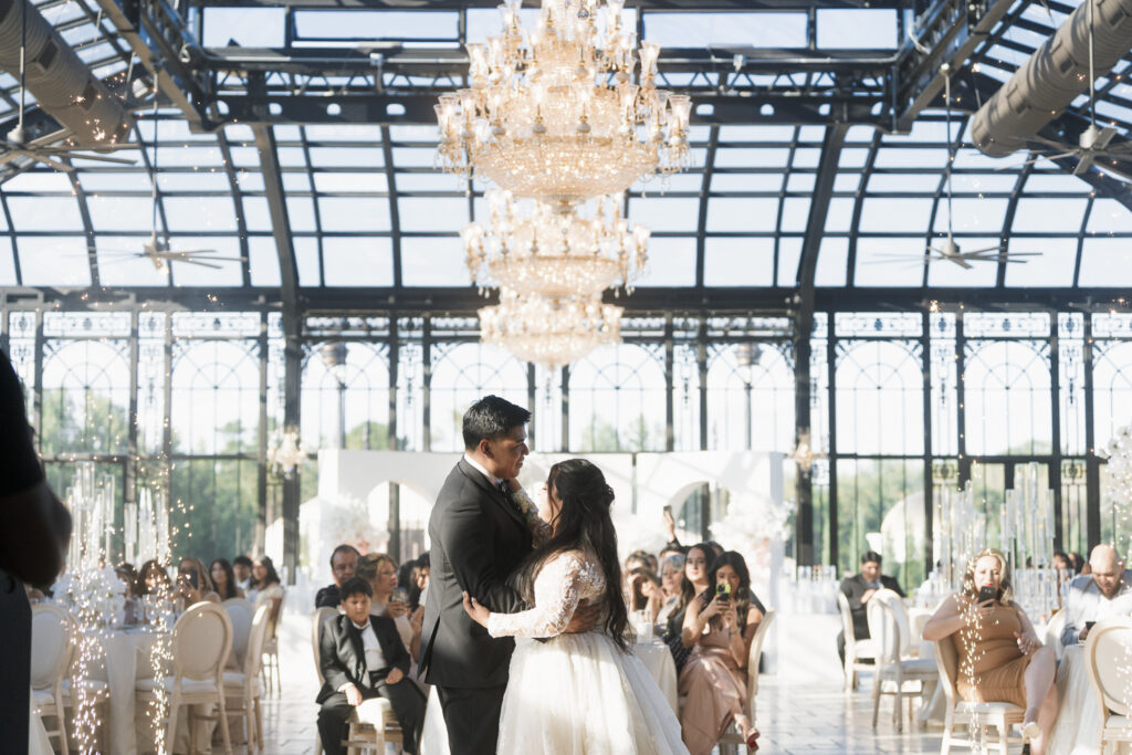 newlyweds first dance at their reception party