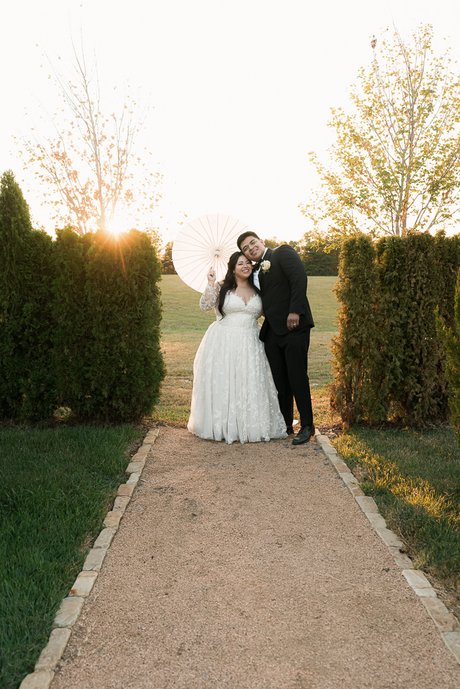 bride and groom at their dream wedding