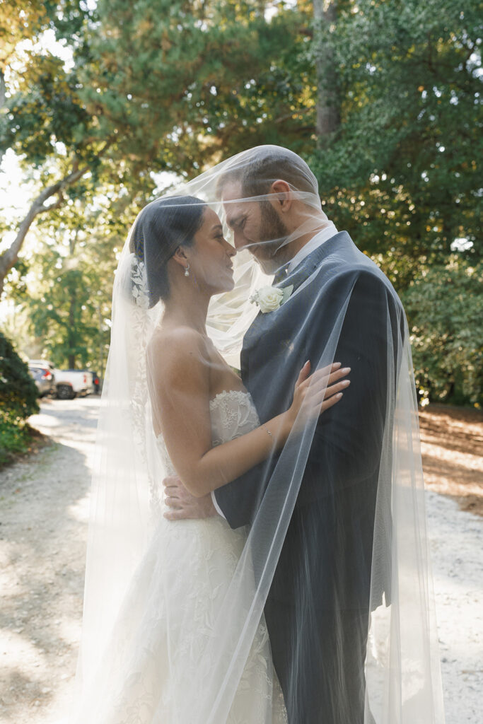 golden hour bridal portraits