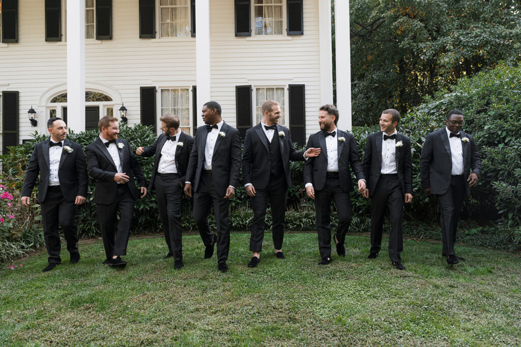 fun picture of the groom and his friends