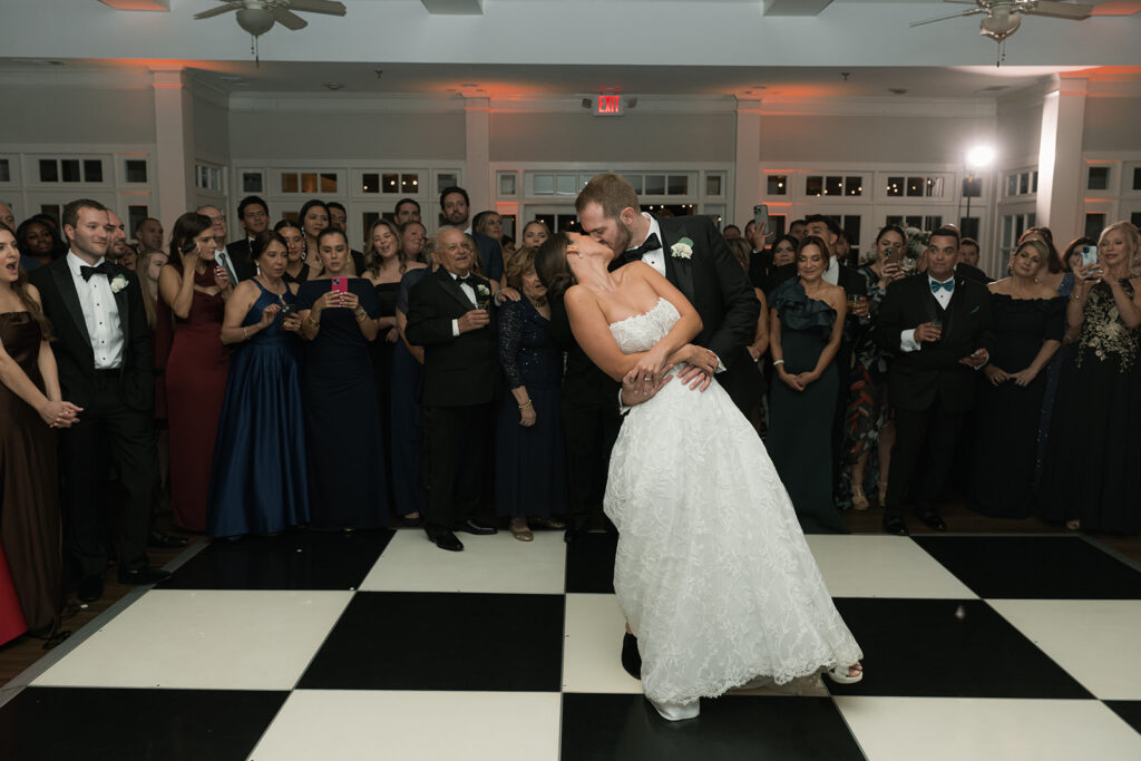 newlyweds first dance at their reception party