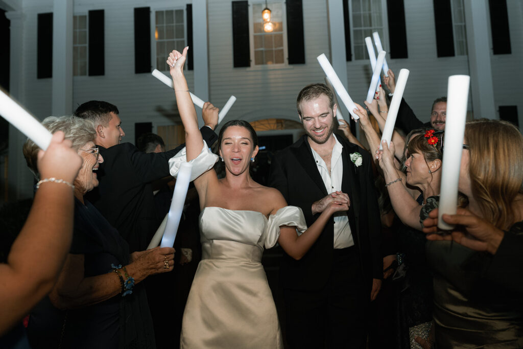 Newly married couple send off