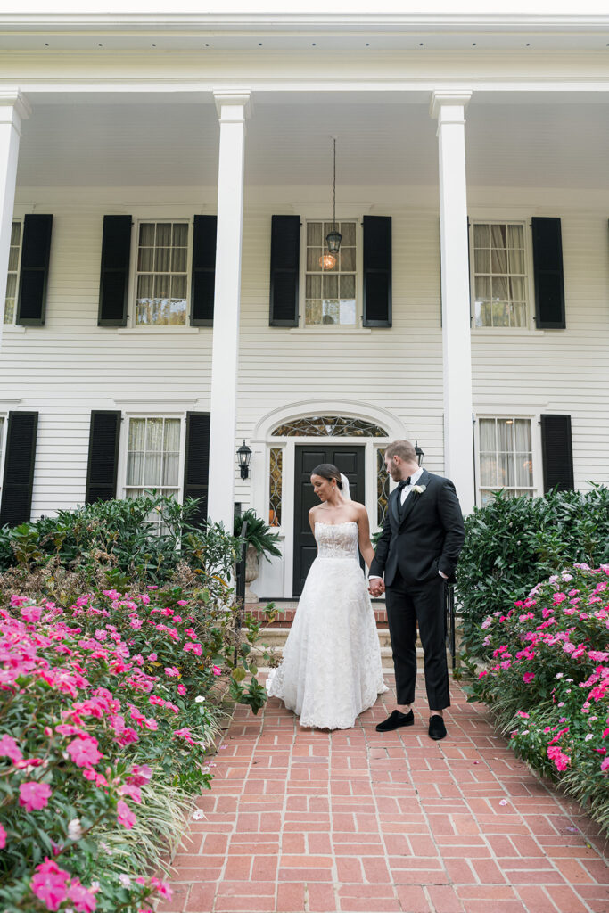 cute picture of the bride and groom at their dream wedding in GA