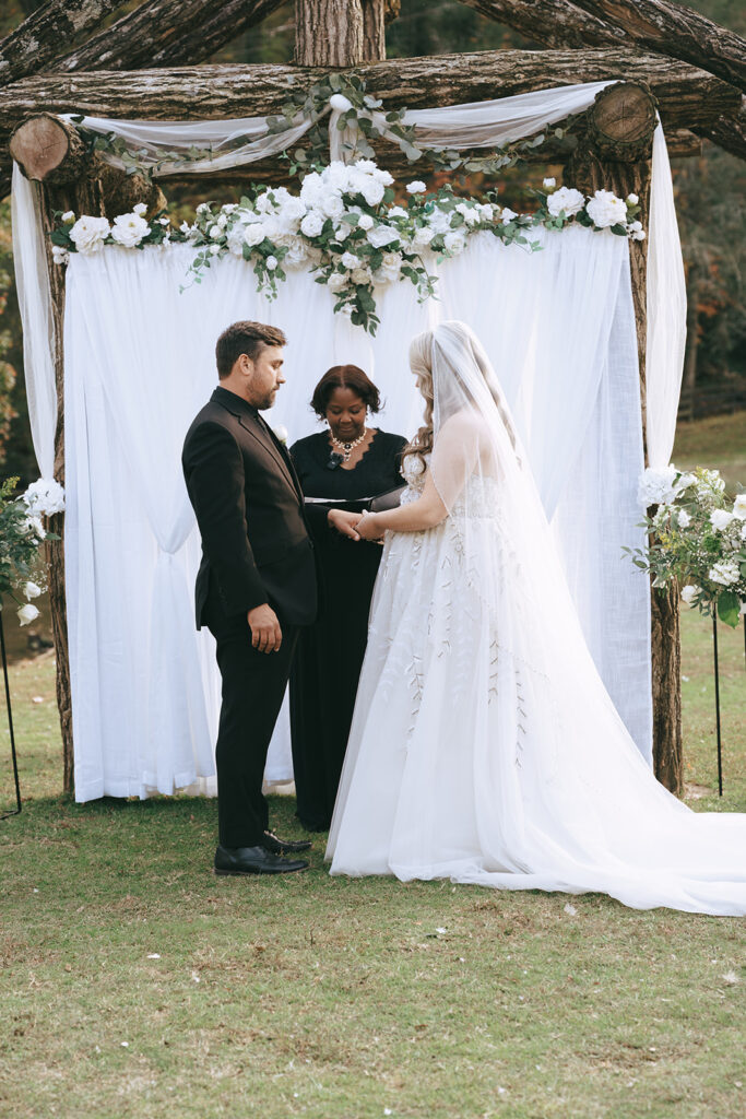 bride and groom at their dream GA wedding