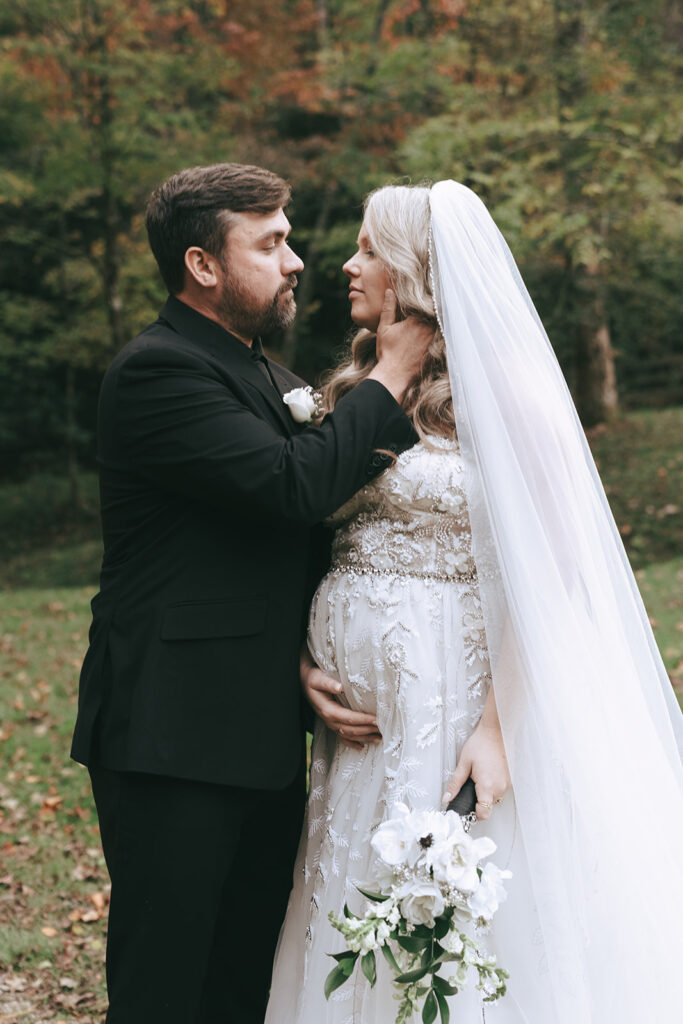 cute couple at their dream wedding day