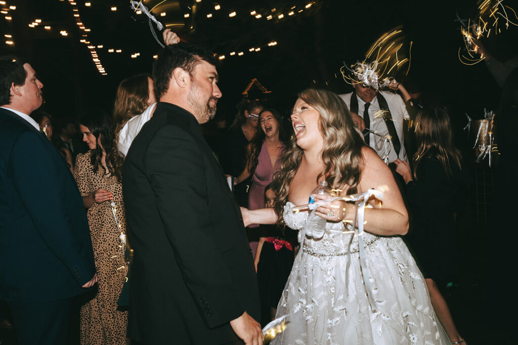 happy couple at their dream wedding reception