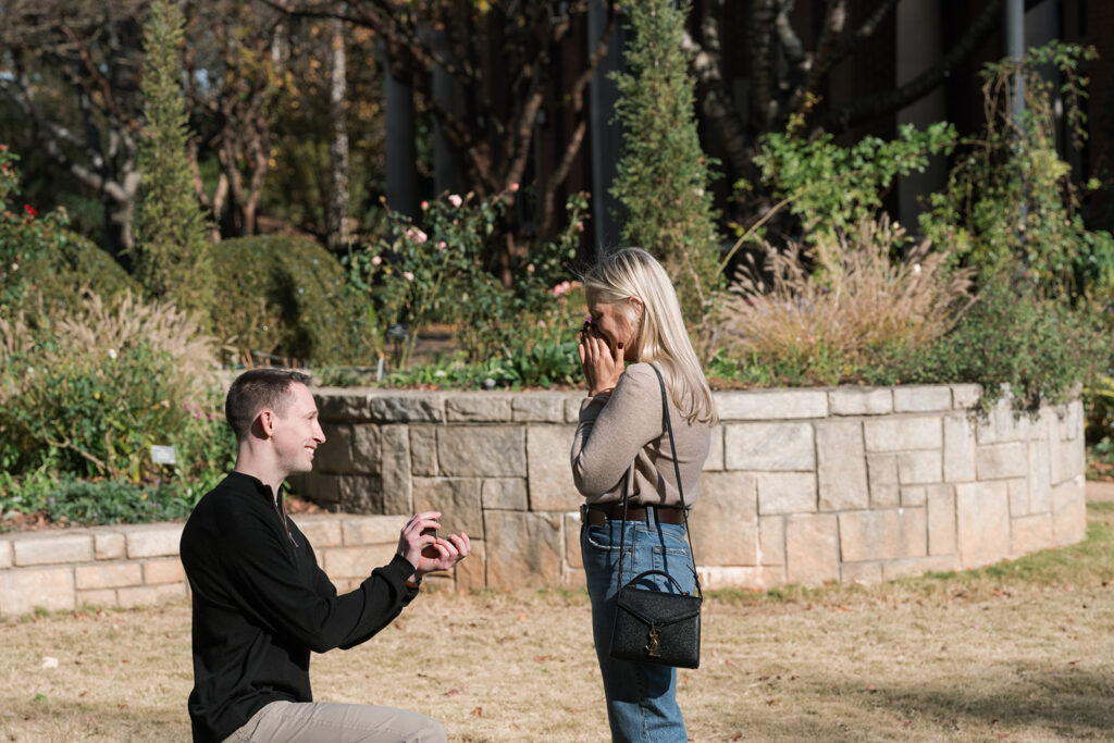 couple emotional during their proposal