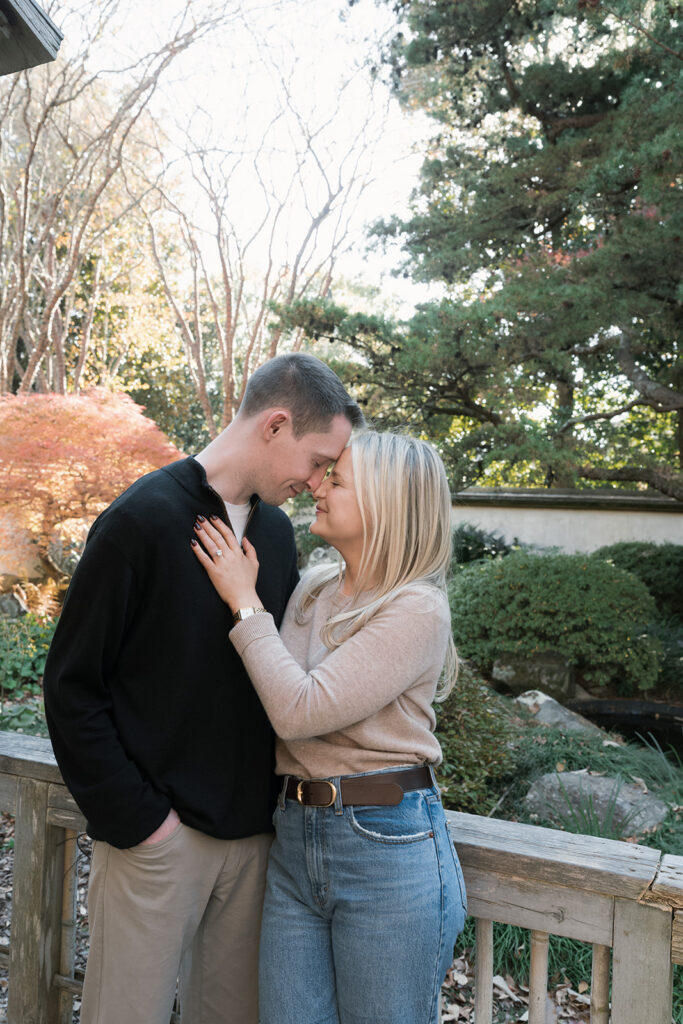 couple at their intimate engagement session