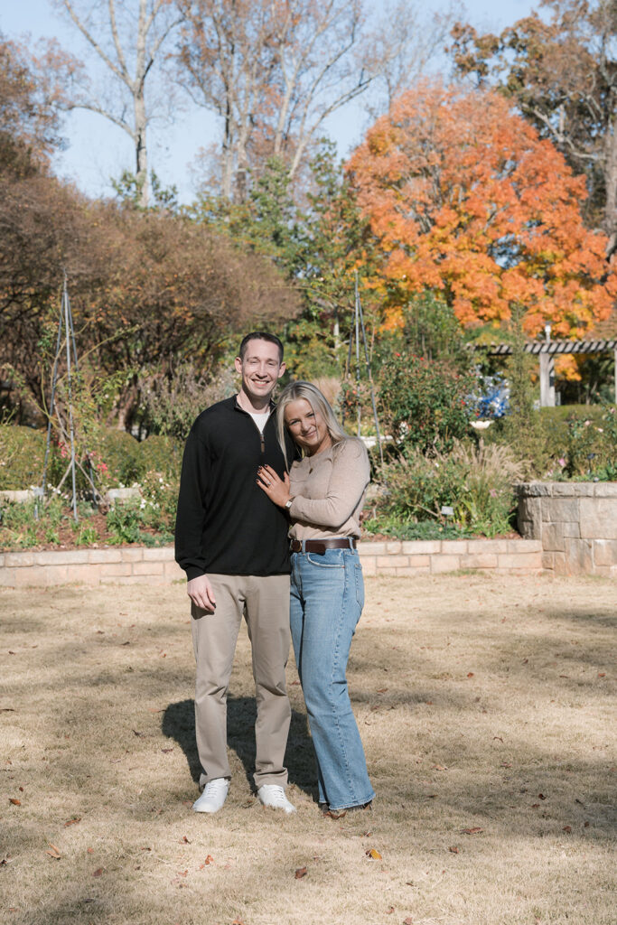 couple smiling at the camera during their session