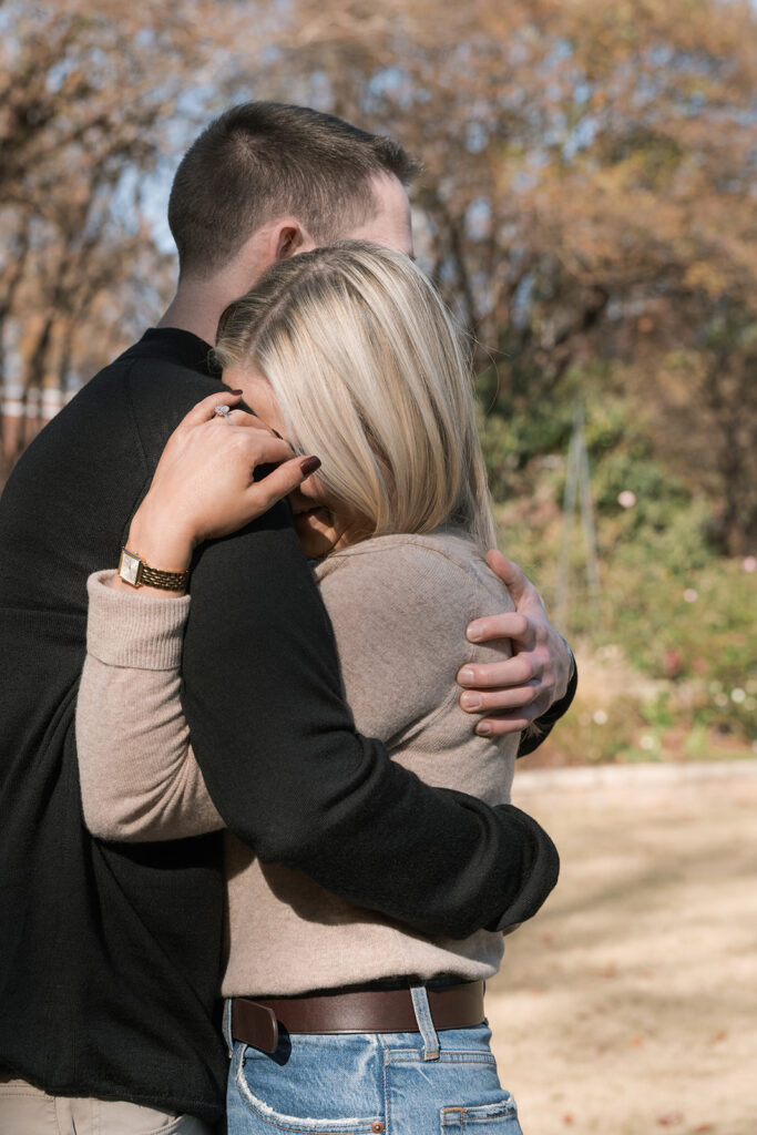 couple emotional after their proposal
