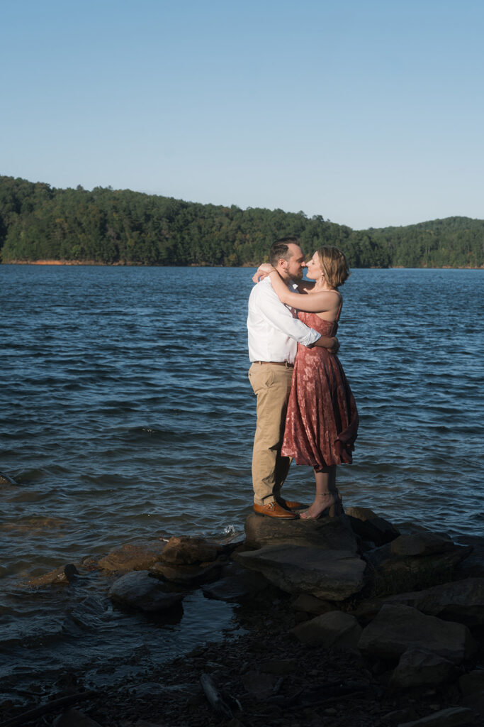 Couple kissing during their dream couple portraits
