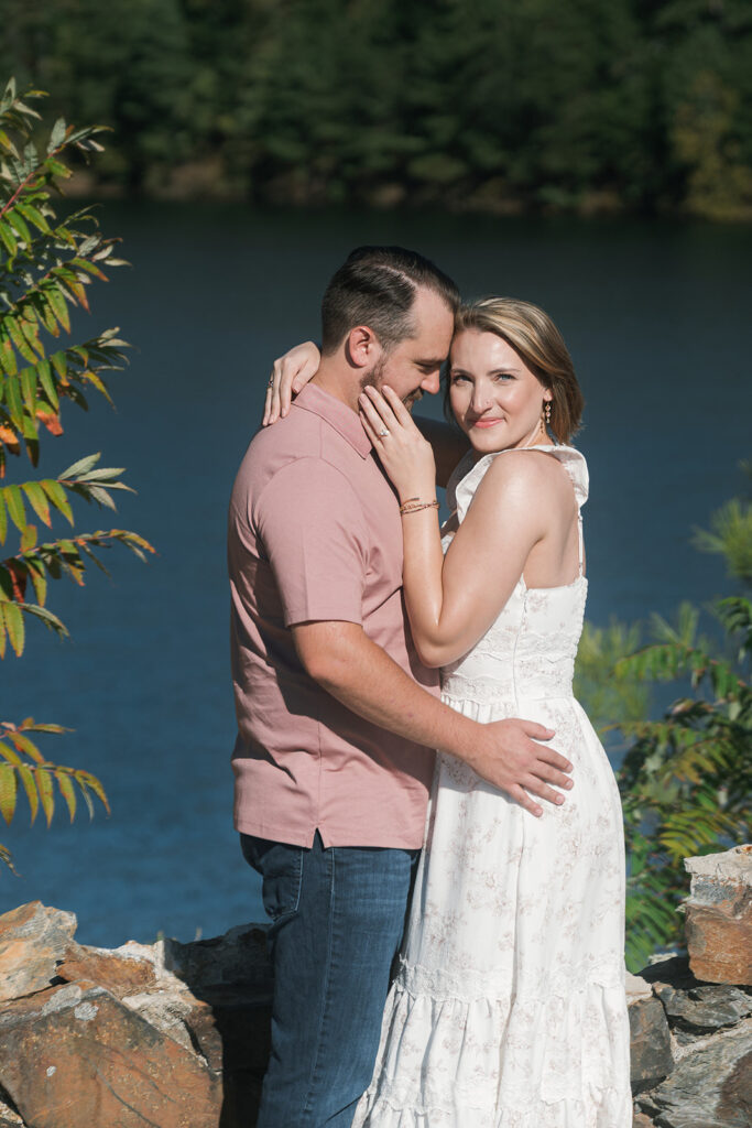 newly engaged couple at their golden hour photoshoot