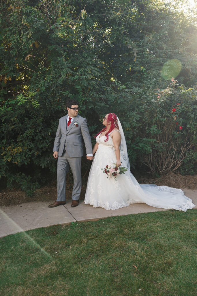 bride and groom at their dream photoshoot