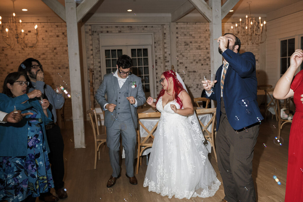 couple dancing at their reception party