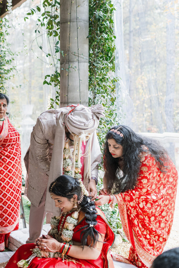 bride and groom at their intimate ceremony