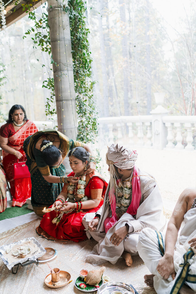 cute picture of the bride and groom at their timeless wedding ceremony