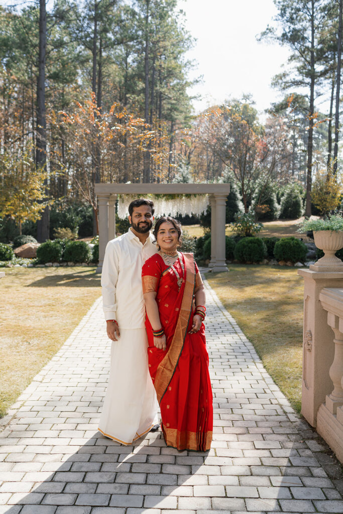cute picture of the bride and groom before their ceremony