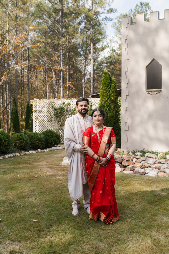 couple at their intimate wedding in georgia
