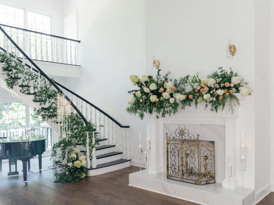 stunning florals at the elegant GA wedding