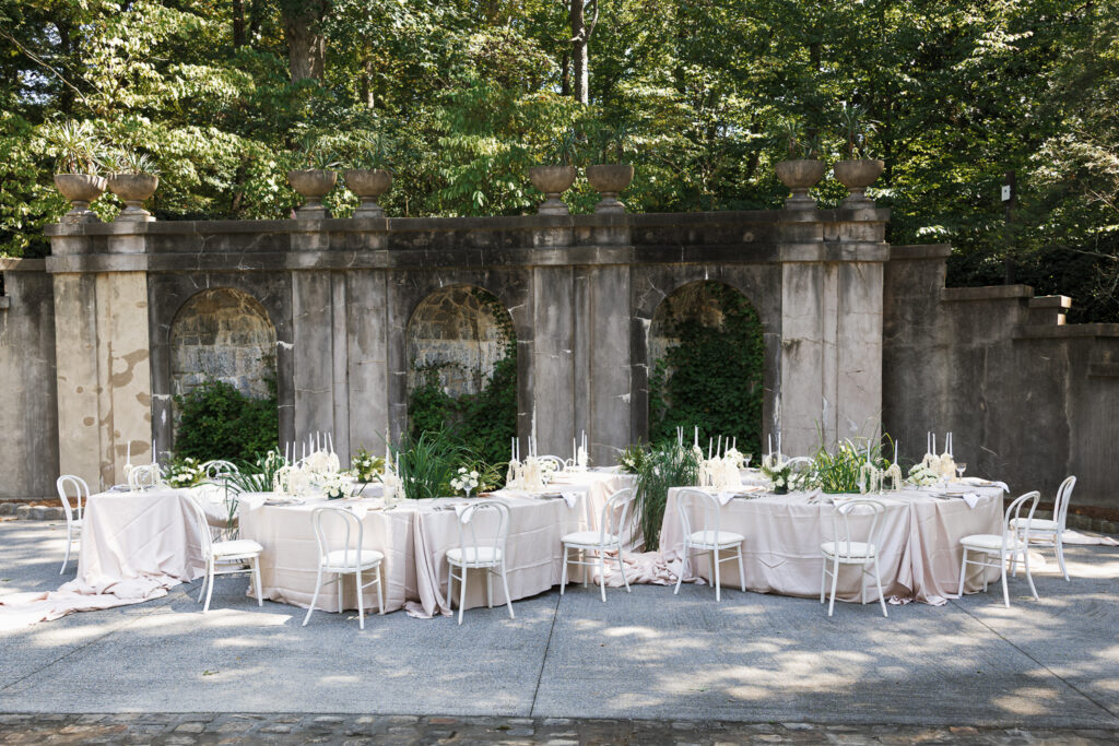 stunning picture of the elegant GA wedding reception decor