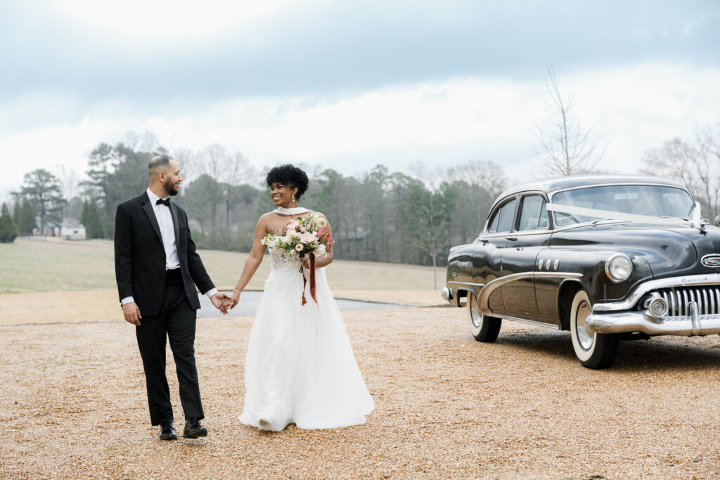 cute picture of the bride and groom at their dream bridal portraits