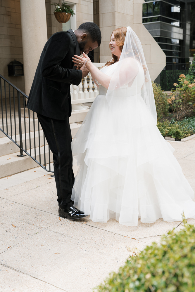 bride and groom at their dream wedding day