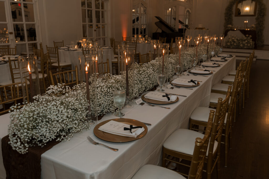 elegant wedding reception decor in atlanta