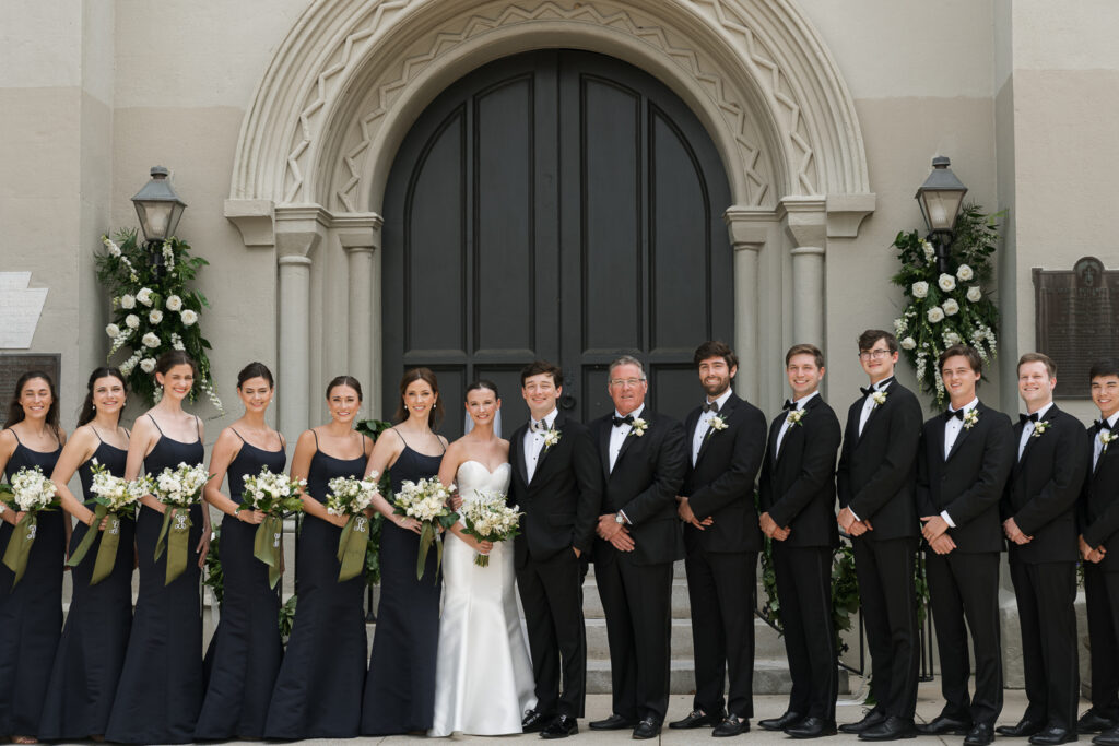 cute picture of the bride and groom with their friends